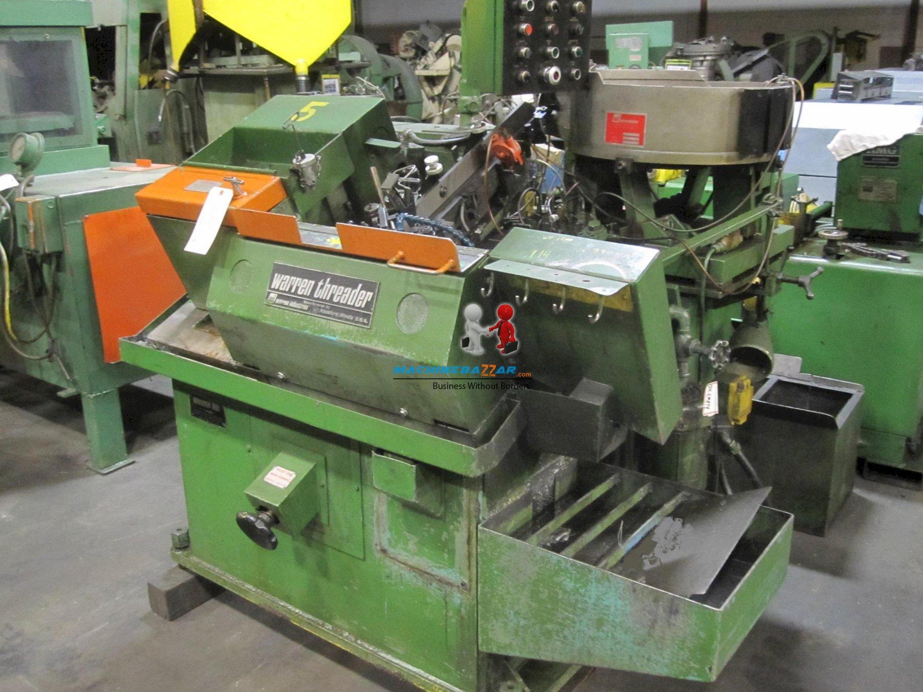 M6 X 75 WARREN HIGH SPEED Flat die thread rolling machine 