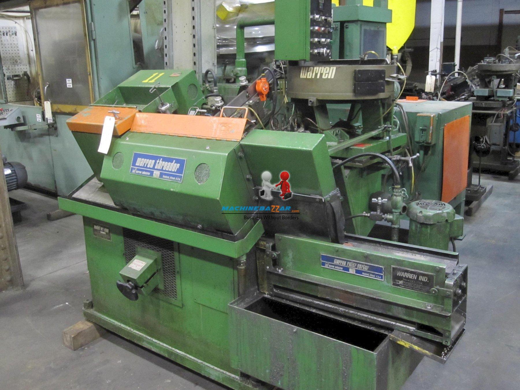 M6 X 75 WARREN HIGH SPEED Flat die thread rolling machine 